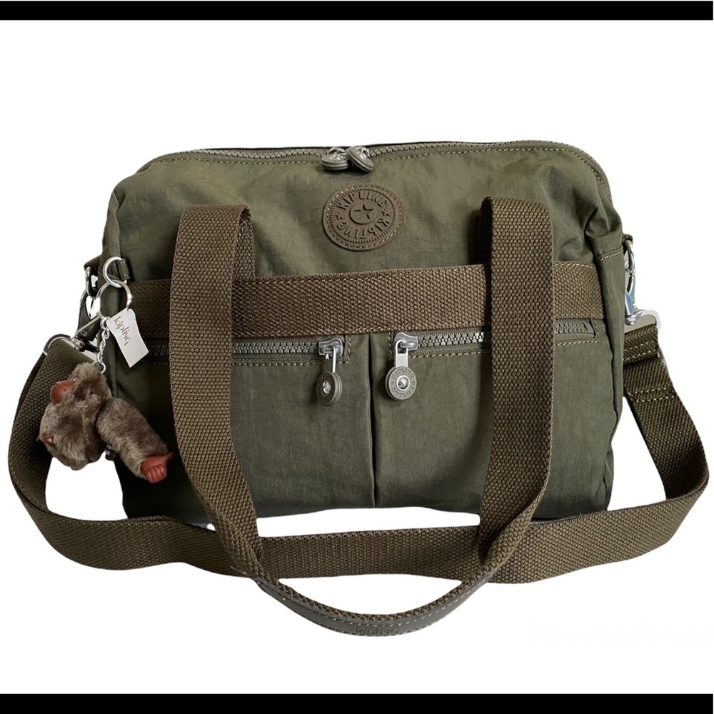 Kipling Klara Crossbody Handbag Jaded Green Tonal NWT